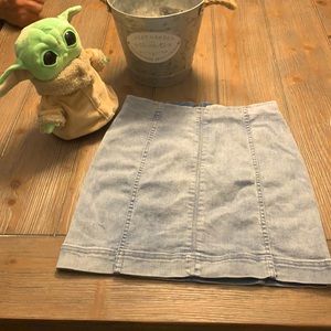 Denim high waisted skirt
